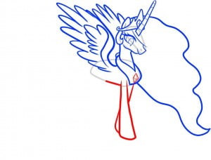 как рисовать пони «Дружба - это чудо», принцессу Селестию