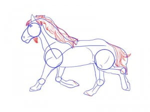 как нарисовать коня карандашом поэтапно