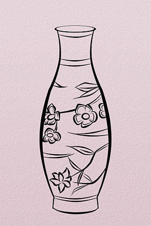 Как нарисовать вазу для цветов поэтапно