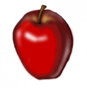 как правильно рисовать яблоко