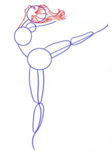 как нарисовать балерину карандашом поэтапно
