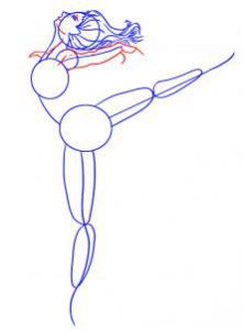 как нарисовать балерину в движении