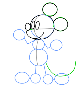 как нарисовать Микки Мауса карандашом