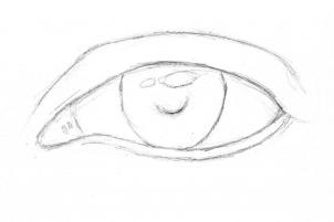 Смотрим как нарисовать глаз простым карандашом