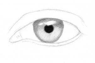 Учимся рисовать человеческий глаз